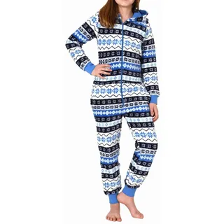 normann Jumpsuit Overall Schlafanzug Pyjama Norweger - 70297 in blau | Gr.: 152