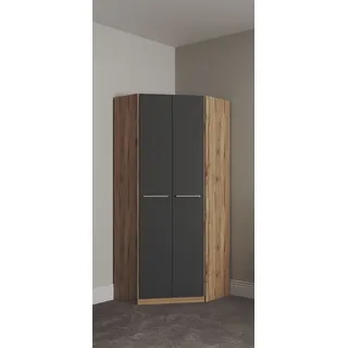 Priess Eckschrank Barcelona 78 x 193 x 78 cm Braun/Grau