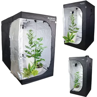 Mobiclinic®, Growzelt 120x240x200 cm, Indoor, Premium Mylar 97% reflektierend, Hydroponisches System, Growbox, Wasserdicht, Herausnehmbarer Boden, Dickes Nylongewebe, Stabile Struktur, Grow Tent