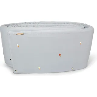 Filibabba, Laufgittereinlage, Bettumrandung – Cool Summer Stickerei – Pearl Blue (30 cm)