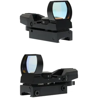 X-Scope Red Dot 400-4-Fach MultiDot - Präzisions-Rotpunktvisier mit 7-stufiger Intensität und 4 Leuchtpunktdarstellungen - Integrierte 19mm Halterung, Aluminiumkonstruktion, inkl. Schutzkappe
