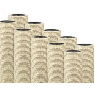 Kratzbaumland 12 cm Deluxe-Sisalstamm mit 8 mm Sisalseil Länge: 19 cm/Gewinde: 10 mm (M10)