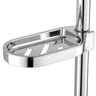 Seifenhalter für Duschstange, Seifenhalter Dusche ABS Seifenschale Halterung Seife Halterung mit Verstellbarer Duschstange Slide (Diam x 0,98 Zoll)