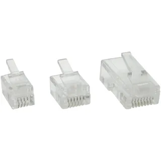 InLine Modularstecker, 6P6C RJ12 zum Crimpen auf Flachkabel