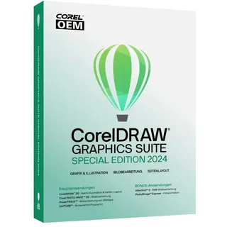 Corel CorelDRAW Graphics Suite Special Edition 2024 / Dauerlizenz / (Win10/11-64bit) OEM Win10/11 Papp-Case