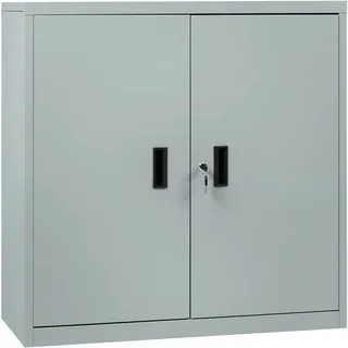 Woltu Aktenschrank 90 x 92,5 x 40 cm grau