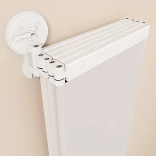 Aeovot Faltbarer Duschvorhang Transparent mit Saugnapf - Schimmelresistent, Duschvorhangstange L/U Form - Ohne Bohren, Einstellbarer Winkel, Vorhang Dusche Wasserdicht für Badewanne(138 cm/54.3 in)