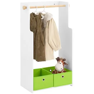 SoBuy Kindergarderobe mit 2 Boxen Kinderkleiderständer, Kleiderschrank KMB109-W
