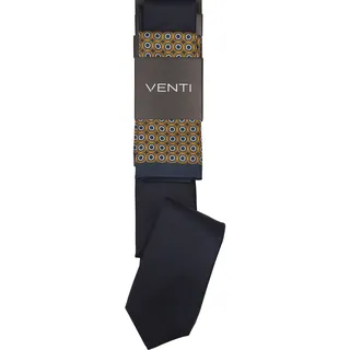 Venti Krawatte und Einstecktuch in Dunkelblau | Gr.: onesize