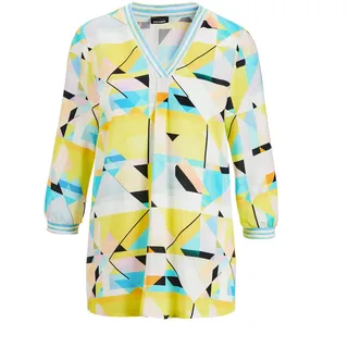 GOLDNER Tunika azur / schwarz | weiß XXXL