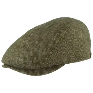 Balke Schiebermütze Flatcap leicht und wärmend in Fischgrät-Muster grün 61