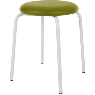 Gymnastikhocker Standard mit Polster, 38 cm, Gestellfarbe weiß, Pistachio, 48 cm (für Körpergröße 170 - 185 cm)