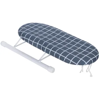 MINI-BÜGELBRETT, Faltbare ÄRMEL, BÜGELTISCH, FÜR ZUHAUSE, Reisen (dunkelblau kariert)