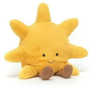 Jellycat Amuseable Sun - L 10 cm x B 29 cm x H 29 cm - Plüschtier - Katze - Sonne - Tragbar - Kuscheln, Spielen oder Dekoration