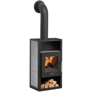 Justus Texas V Stahl Schwarz/Abdeckplatte Specksteinkeramik Grau