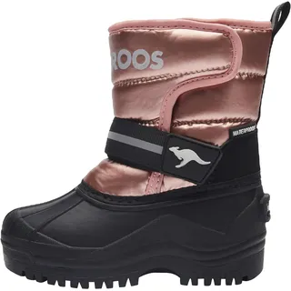 KangaROOS Winterstiefel KANGAROOS "K-Shell II Metallic", Jungen, Gr. 25, rosa (rosa, metalli), Synthetik, Textil, Schuhe Winterstiefel, Snowboots, Winterboots, Winterschuhe, gefüttert und reflektierend