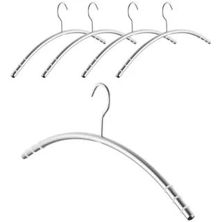 SO-Tech Sotech Kleiderbügel Edelstahl SS201 mit Antirutschringen Haken 360 Grad drehbar, Rundrohr Ø 12 mm x 433 mm, 5 Stück