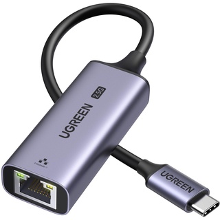 UGREEN USB C 2.5G LAN Adapter Ethernet Adapter RJ45 2500Mbps Netzwerkadapter kompatibel mit MacBook Pro M4, Mac mini M4, iPad Pro/Air, Mac Pro/Air, Galaxy S24, Windows 11/10/8, macOS usw.