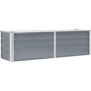 vidaXL Garten-Hochbeet verzinkter Stahl rechteckig 160 x 40 x 45 cm Grau 