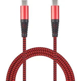 2Go USB Ladekabel/Datenkabel USB Type-C auf USB Type-C 100cm, rot