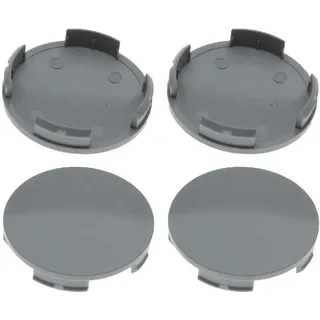 4 Nabenkappen Ø 54,0 mm - 52,0 mm / gewölbt grau