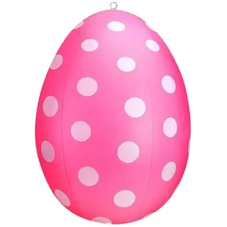 Ostereier XXL-Osterdeko Outdoor xxl-40 cm Osterei Ei Oster Deko, Aufblasbare Ostereier, Riesige Osterei-Dekorationen, Ostereier für Draußen, für Schaufenster, Warenpräsentation, Garten, Rasen (Rosa)