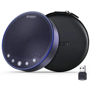 EMEET Bluetooth Konferenzlautsprecher - M3 USB Freisprecheinrichtung mit Rauschunterdrückung, Vollduplex 4 Mikrofon für Zoom, Skype Plug-and-Play, Tragbares Konferenzmikrofon