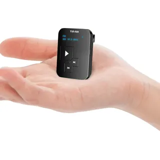 Tin-Nik AM FM SW UKW Mini-Radio: Gewicht 27 Gramm, Uhrgröße, Wiederaufladbares USB, Persönliches Taschenradio, OLED-Bildschirm, Clip, Tastensperre, Digitales Tuning, Timer, Stereo-Kopfhörer – FA298