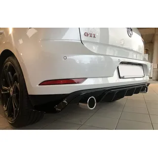 Tuning-deal Diffusor kompatibel mit/Ersatz passend für Volkswagen VW Golf 7 Facelift Heckdiffusor Einfachendrohr rechts und Links