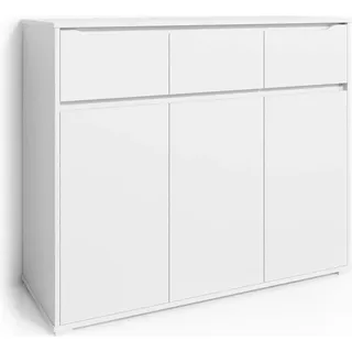 Vicco Kommode Ruben, Weiß Schubladen 120 cm Sideboard Mehrzweckschrank Schrank