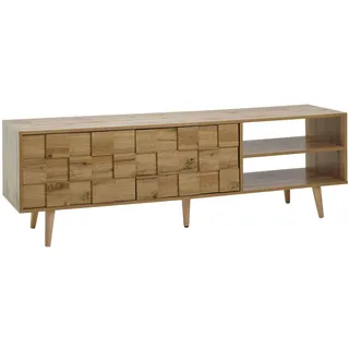 FineBuy TV Schrank FineBuy Lowboard 160x51x40cm Holz Eiche Fernsehkommode Fernsehschrank