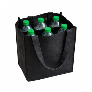 ReWu Flaschenträger Flaschentasche für 6 Flaschen, ca. 28 x 36 x 17 cm, aus Kunststoff