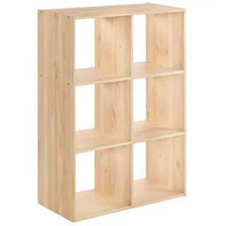 Astigarraga Dinamic Holzregal (H x B x T: 105,4 x 70,8 x 33 cm, Traglast pro Boden: 50 kg, Anzahl Böden: 4 Stk., Schrauben, Natur)