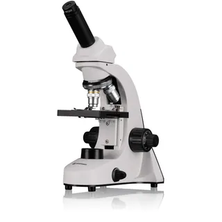 Bresser Biorit SE 1600x Mikroskop – Studienmikroskop mit dimmbarer LED-Beleuchtung, 40x–1600x Vergrößerung, 3 Objektive, Grob- und Feinfokussierung