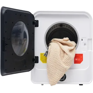 OKWISH Wäschetrockner 3kg 4,5kg Mini Trockner Wandmontage Kompakter Elektrischer Ablufttrockner mit 5 Programmen Überhitzungsschutz 830W EnergieeffizientWeiß