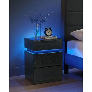 VASAGLE Nachtschrank SMARTIE 40 x 40 x 55 cm Schwarz