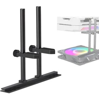 STFALI GPU Sag Bracket, GPU Halterung, grafikkarten stütze, Zwei Stützstangen, Schienengleitkonstruktion, Anti-Durchbiegungs-Gpu-Ständer für Lüfter Aluminium 129 mm