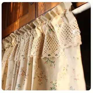 izielad Scheibengardine Bistrogardine Scheibengardinen Fensterschal für Küche Wohnzimmer Landhaus BxH 80x100cm