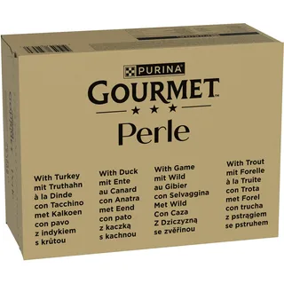 Purina Gourmet Perle Еrlesene Streifen in Gelee Sorten-Mix 96 x 85 g