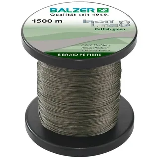 Balzer Iron Line 8 Catfish - 1500m geflochtene Angelschnur, Farbe:Weiß, Durchmesser/Tragkraft:0.60mm / 75.5kg