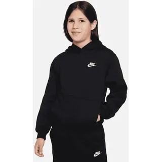 Nike Sportswear Club Fleece Hoodie Kinder 010 black/white L 147-158 cm