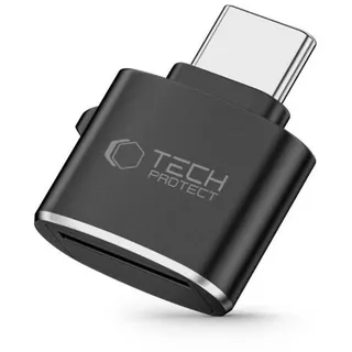 TECH-PROTECT UltraBoost Adapter microSD-Kartenleser mit USB-C - Schwarz