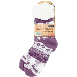 Antonio Kuschelige Hüttensocken im Norweger Design Schwarz 35-42