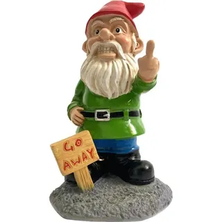 Gartenzwerg, lustige Gartendekoration, Gnomenmann, Gartenzwerg-Mittelfinger, Gartenzwerg-Humor, Gartenskulptur aus Kunstharz für den Außenbereich