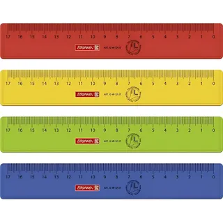 Baier & Schneider BRUNNEN 104972517 Lineal 17 cm Linkshänder sortiert