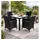 Polyrattan Set 4-tlg Schwarz
