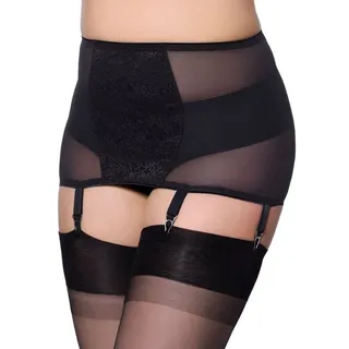 Ulla Dessous Strumpfhalter Strumpfgürtel mit 6 Strapsen, mit Strumpfhalter schwarz 56
