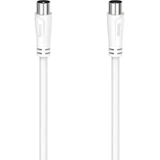 Hama Antennenkabel Koax-Stecker - Koax-Kupplung 1,5 m Weiß