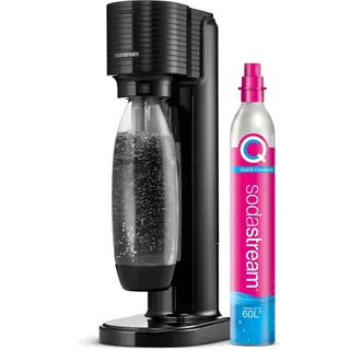 Sodastream Gaia schwarz + PET-Flasche + Zylinder