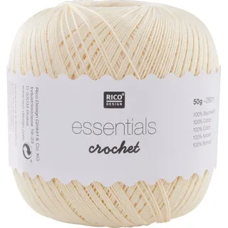 Rico Design Essentials Crochet, 100% Baumwolle, vanille